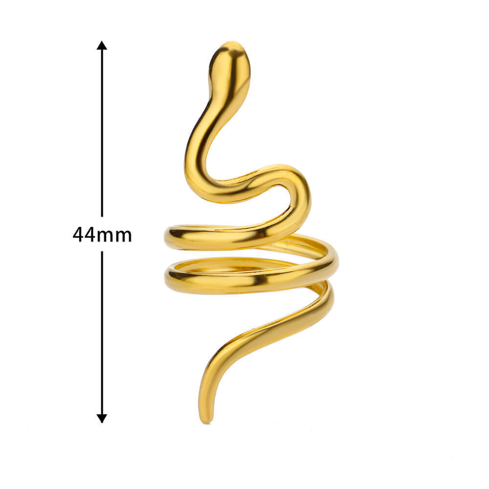 Snake-Shaped Stainless Steel Rings