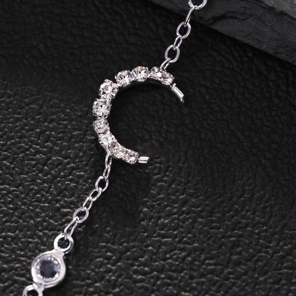 Moon Diamond Hand Bracelet