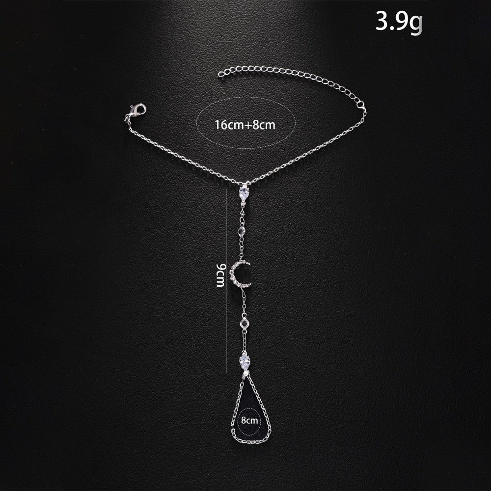 Moon Diamond Hand Bracelet