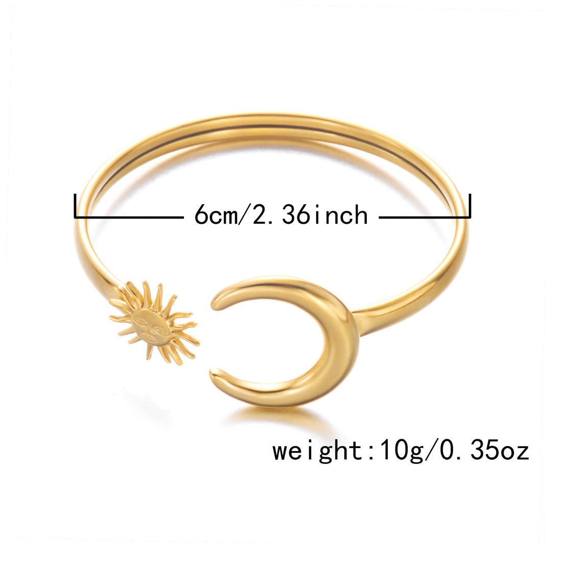 Moon Sunflower Stainless Steel Bracelet