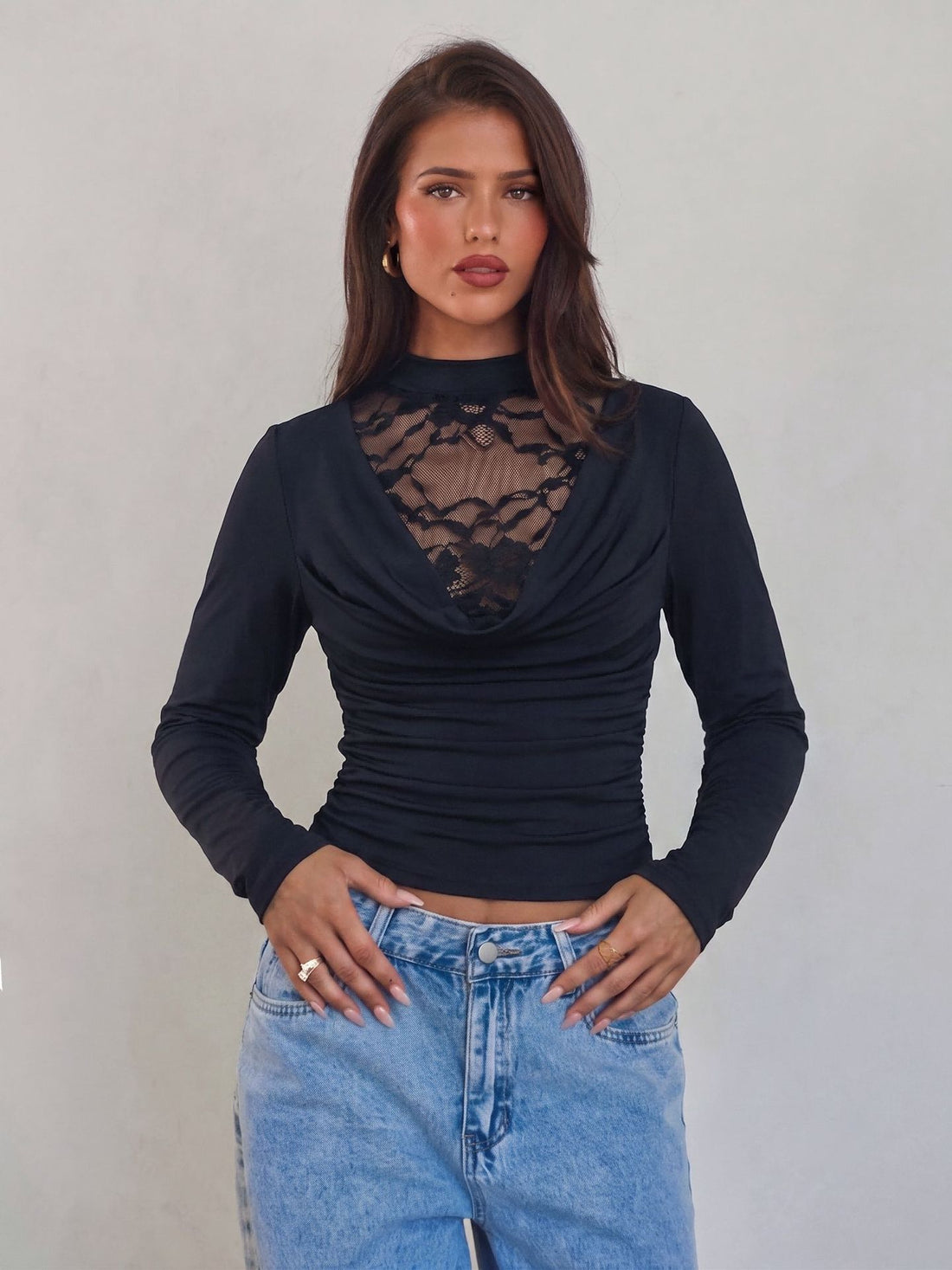 Slim-Fit Faux Two-Piece Top