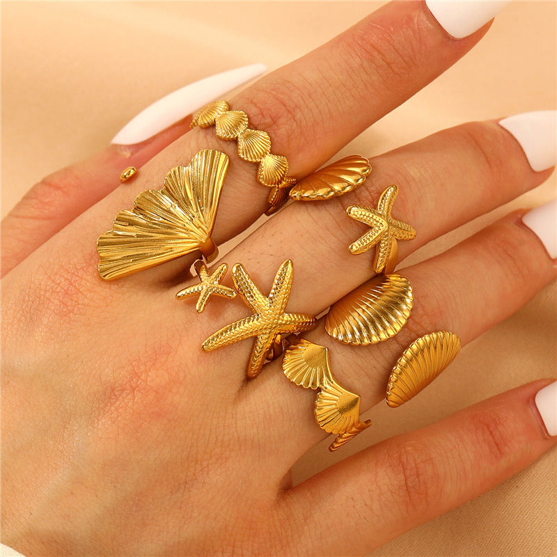 6 Piece Beach Ring set