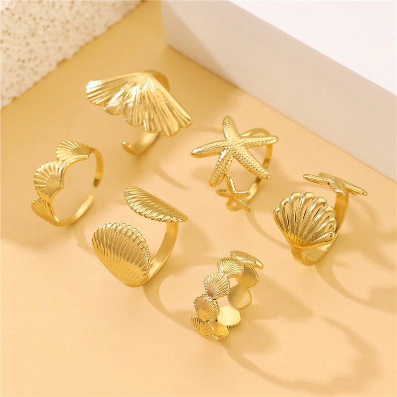 6 Piece Beach Ring set