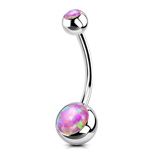 Navel Piercing Pink Opal 1.6*10mm