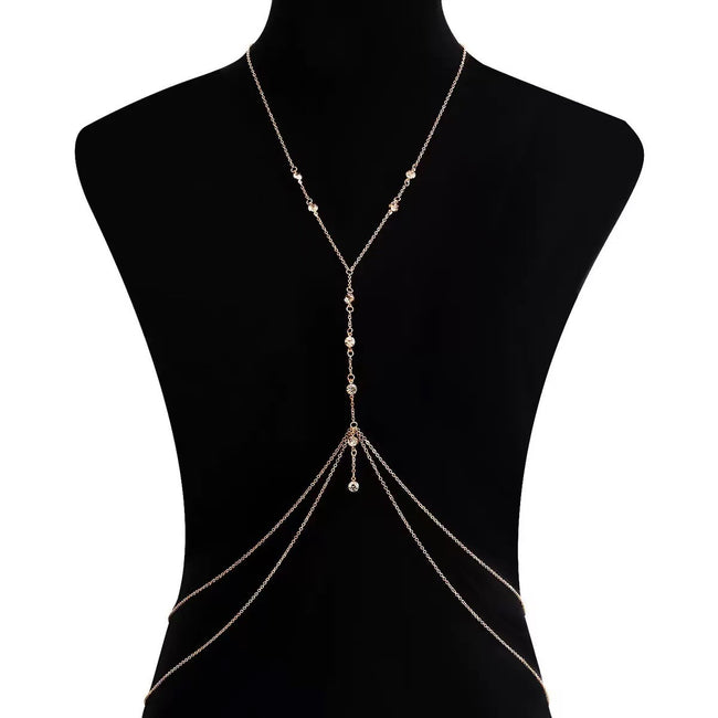 Women Body Chain Necklace Set