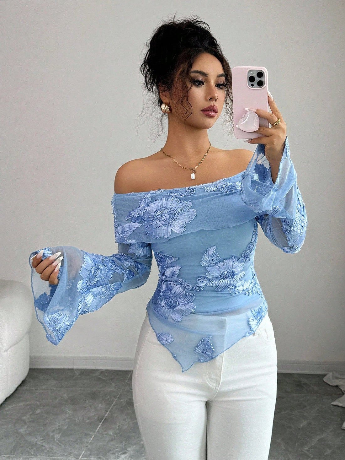 Embroidered Versatile Stylish Tops
