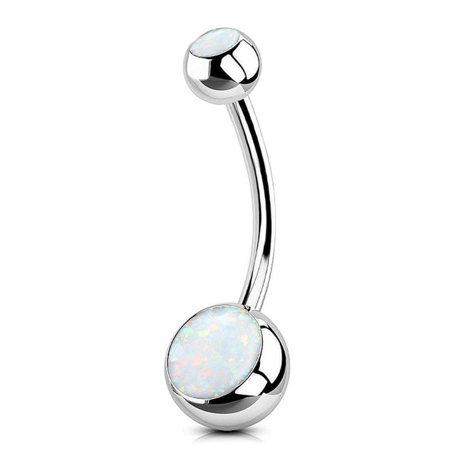 Navel Piercing White Opal 1.6*10mm