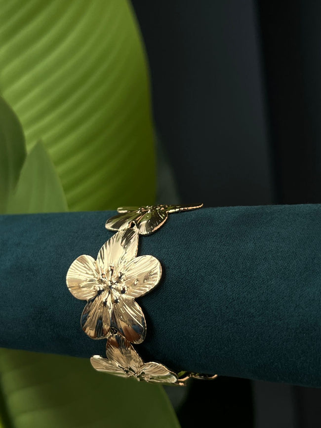 Gold Floral Bracelet